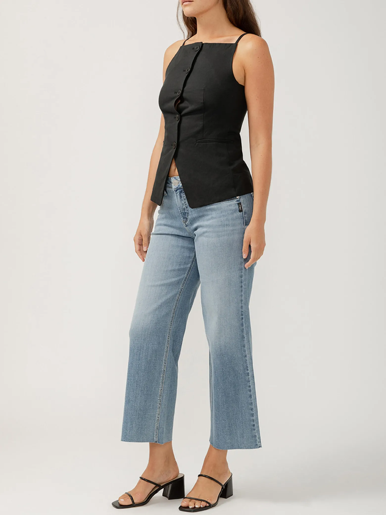 Suki Mid Rise Wide Leg Luxe Stretch Jeans