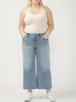 Suki Mid Rise Wide Leg Luxe Stretch Jeans Plus Size