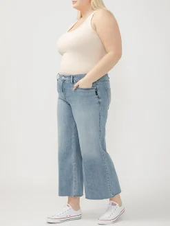 Suki Mid Rise Wide Leg Luxe Stretch Jeans Plus Size
