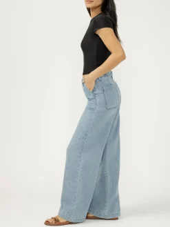 Wide Leg Knit Flex Jeans