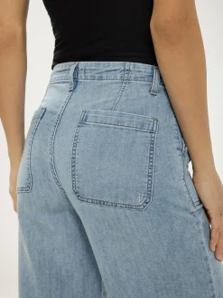 Wide Leg Knit Flex Jeans