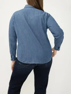 Women's Western Denim Shirt Plus Size