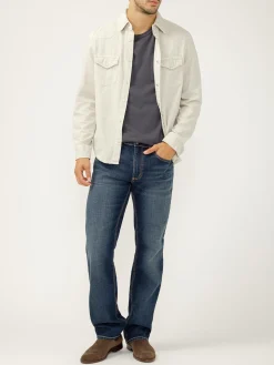 Zac Relaxed Fit Straight Leg Knit Flex Jeans